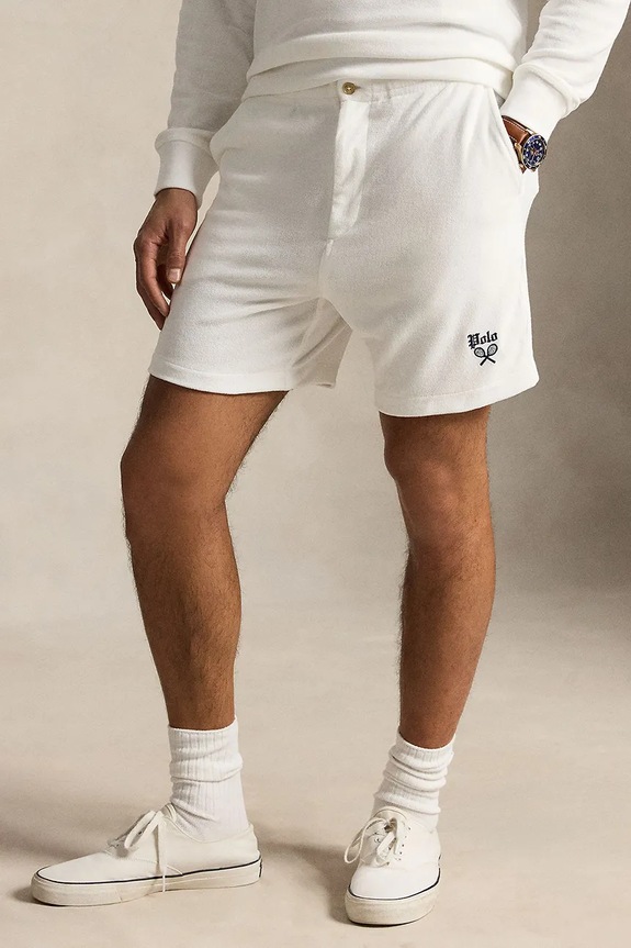 Polo Ralph Lauren szorty męskie z bawełną biały 710B19234