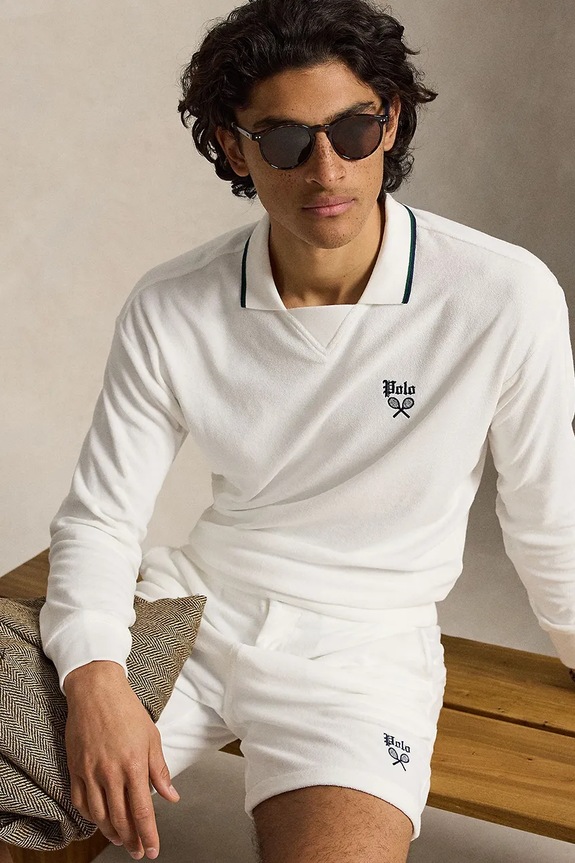 Polo Ralph Lauren szorty męskie z bawełną 710B19234 biały