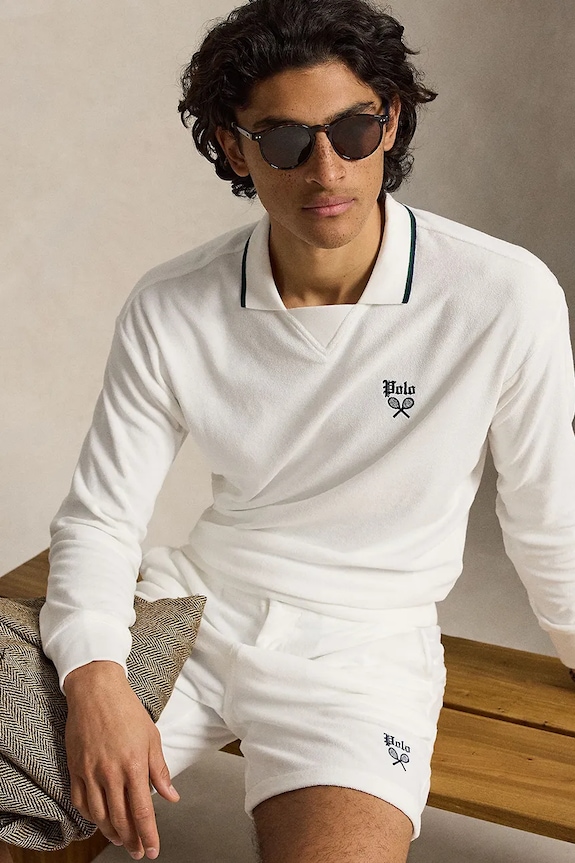 Polo Ralph Lauren szorty męskie z bawełną 710B19234 biały