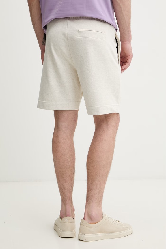 Ruházat BOSS Green férfi melegítő pamuttal JT_Shorts 50564105 bézs