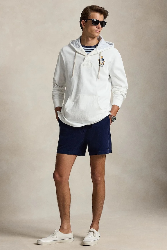 Oblačila Polo Ralph Lauren kratke hlače moške bombažne 710B19632 mornarsko modra