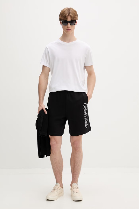 Calvin Klein sportske kratke hlače za muškarce od pamuka LV04LG214G crna AW26