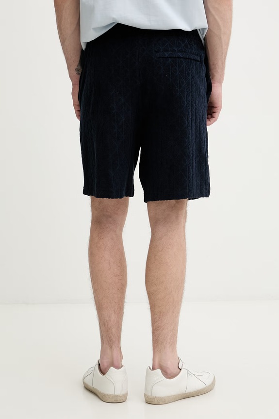 Odzież Calvin Klein Jeans szorty dresowe męskie bawełniane LV04RG213G granatowy