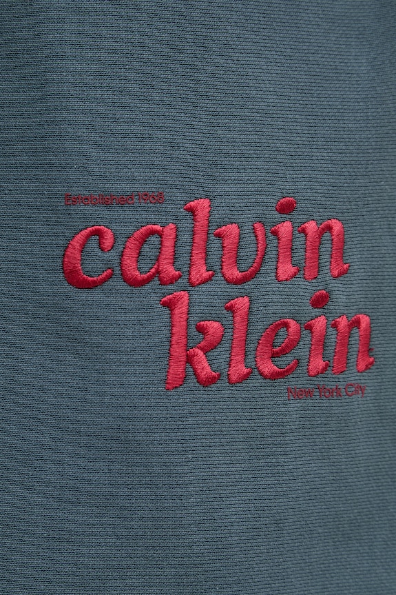 Calvin Klein Jeans teplákové šortky pánske s bavlnou tyrkysová LV04LG218G