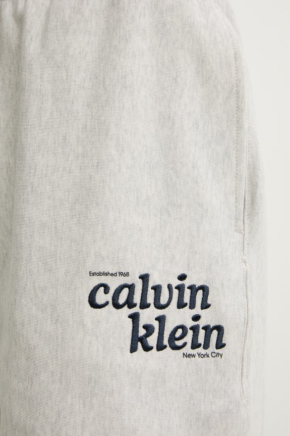 Calvin Klein Jeans teplákové šortky pánske z bavlnou sivá LV04LG218G