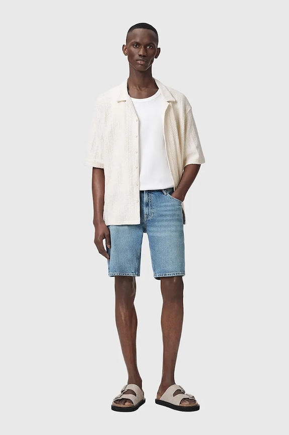 Odzież AllSaints szorty męskie jeansowe SWITCH M094TE niebieski