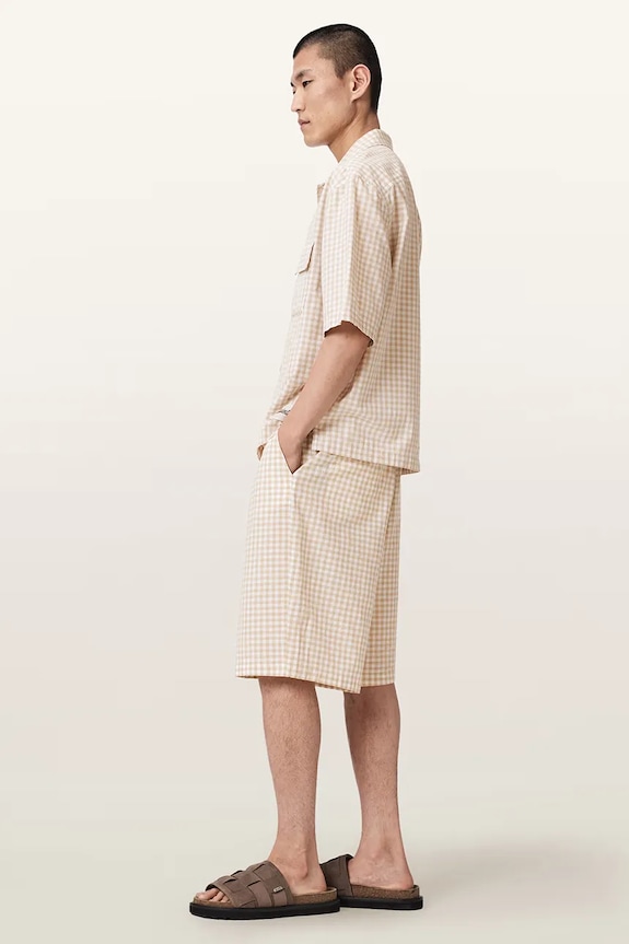 AllSaints pantaloni scurți pentru bărbați, din bumbac ROCKLAND bej M061TE