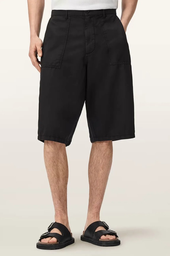 AllSaints шорти жіночі з льоном ECHO чорний M040TE