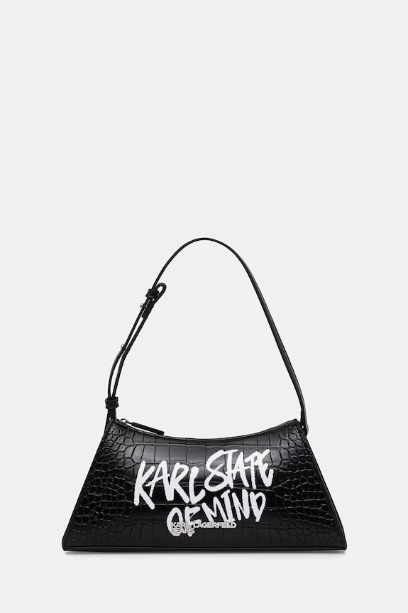 Karl Lagerfeld Jeans torebka hobo damska z imitacji skóry czarny B3W30288