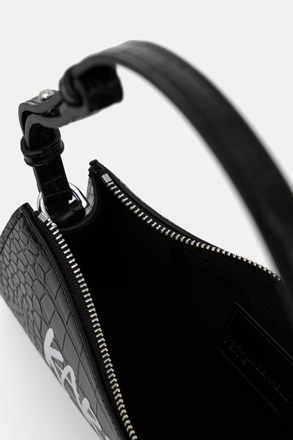 Karl Lagerfeld Jeans torebka hobo damska z imitacji skóry B3W30288 czarny