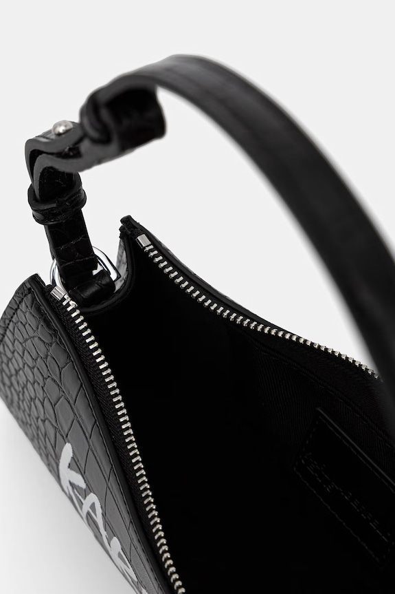Karl Lagerfeld Jeans torebka hobo damska z imitacji skóry B3W30288 czarny