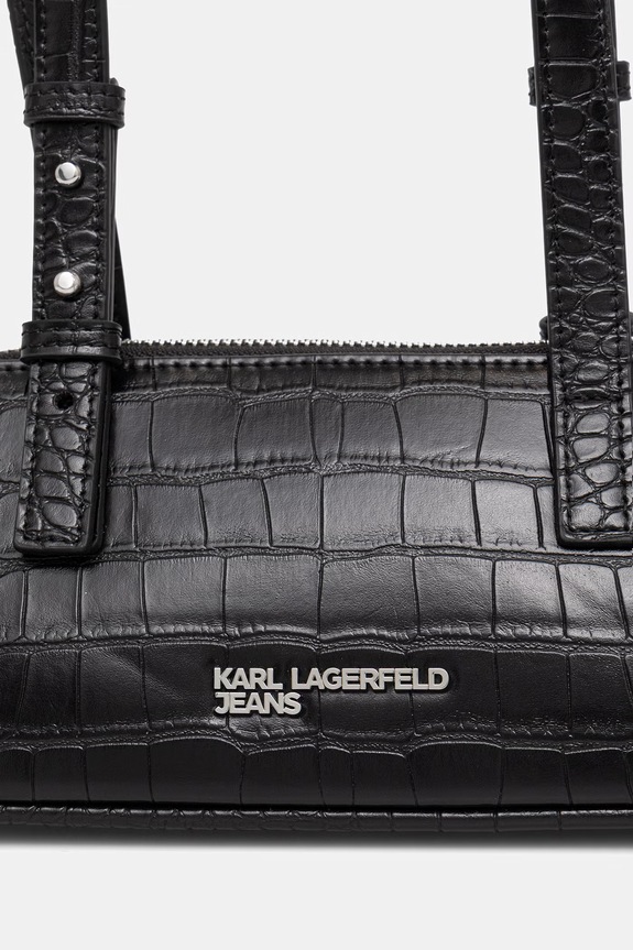 Karl Lagerfeld Jeans torebka bagietka damska z imitacji skóry czarny B3W30181