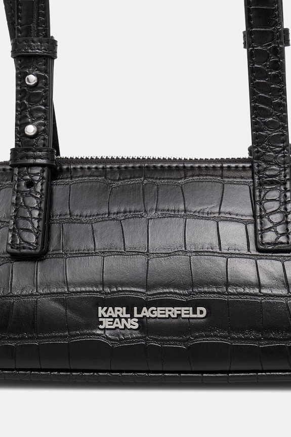 Karl Lagerfeld Jeans torebka bagietka damska z imitacji skóry czarny B3W30181