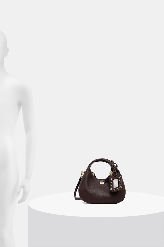 GANNI Hobo Mini torebka hobo damska z imitacji skóry A7102.