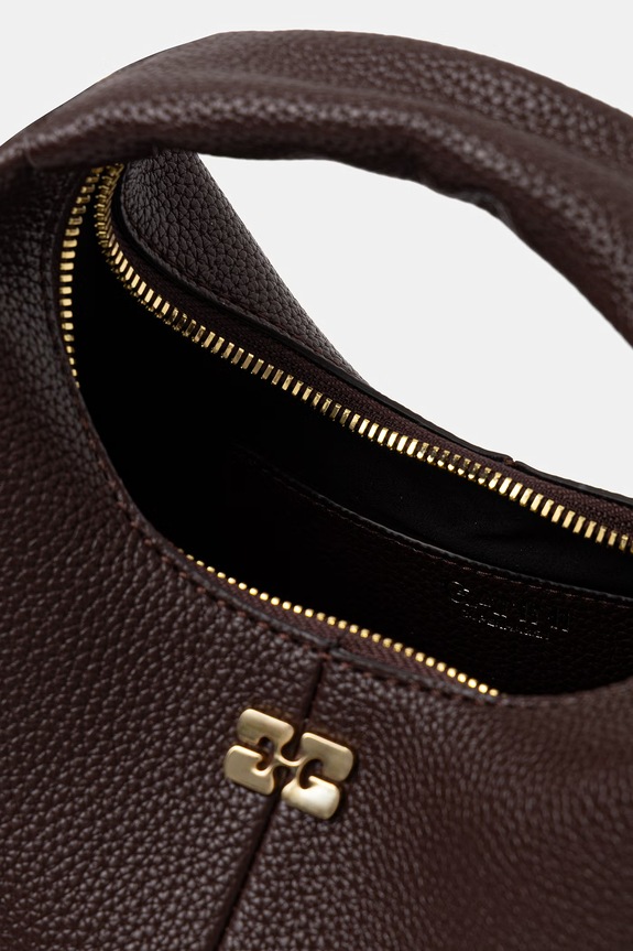 GANNI Hobo Mini torebka hobo damska z imitacji skóry A7102. brązowy