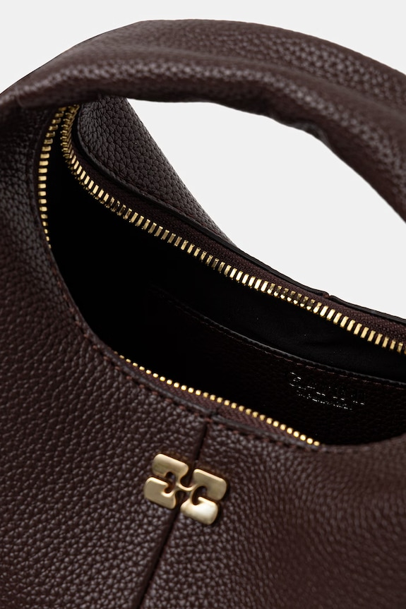 GANNI Hobo Mini torebka hobo damska z imitacji skóry A7102. brązowy