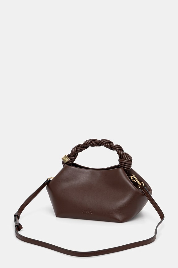 Akcesoria GANNI Bou Small torebka crossbody damska A5906 brązowy