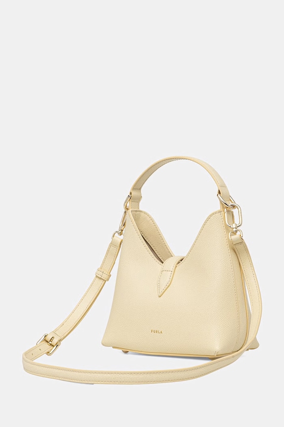 Doplňky Furla hobo kabelka dámská kožená WE00876.ARE000.DFM00 žlutá