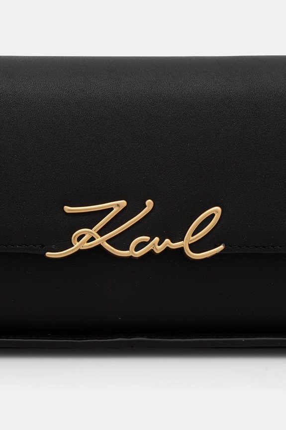 Karl Lagerfeld baguette torbica za žene kožna K/SIGNATURE crna B3W30021
