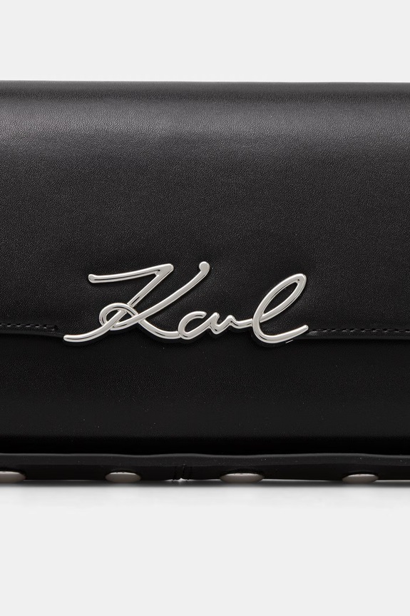 Karl Lagerfeld baguette torbica za žene kožna K/SIGNATURE crna B3W30023