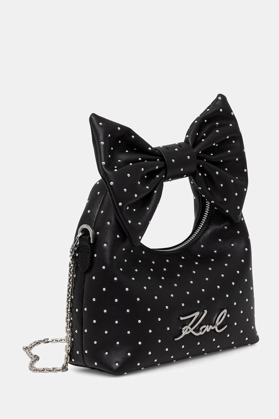 Karl Lagerfeld crossbody torba za žene od imitacije kože B3W30111 crna AW26
