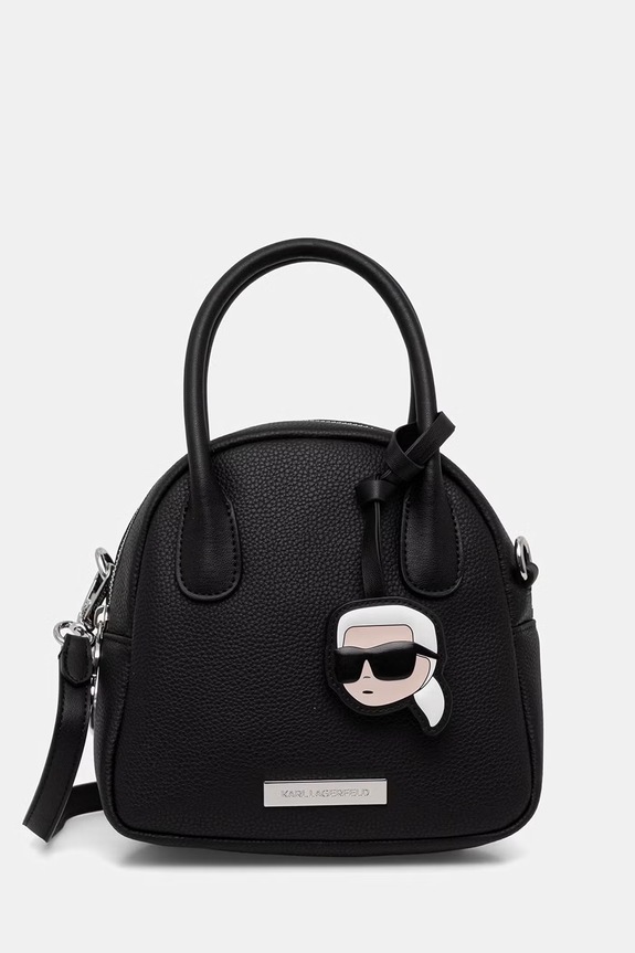 Karl Lagerfeld crossbody torba za žene od imitacije kože IKON crna B3W30120
