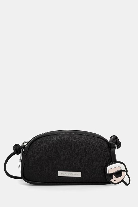 Karl Lagerfeld crossbody torba za žene od imitacije kože IKON crna B3W30307
