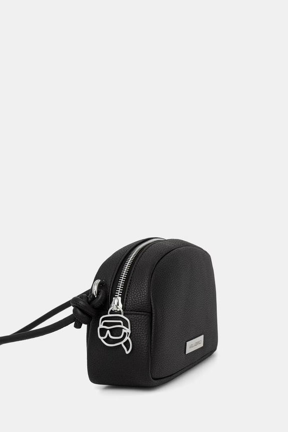 Karl Lagerfeld crossbody torba za žene od imitacije kože IKON B3W30307 crna AW26