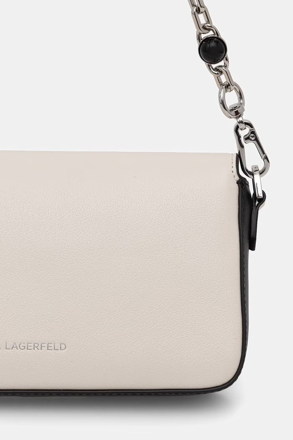 Akcesoria Karl Lagerfeld torebka hobo damska skórzana K/SIGNATURE B3W30303 czarny