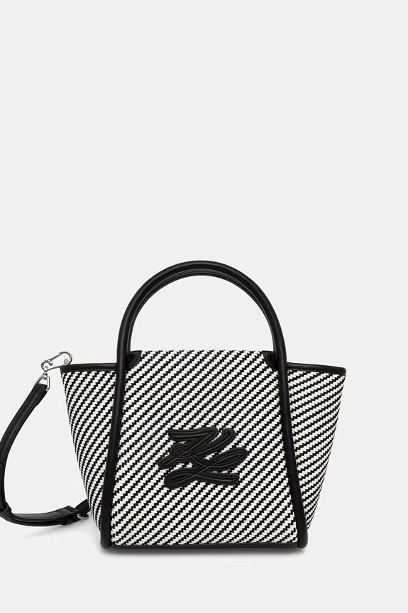Karl Lagerfeld torebka crossbody damska pleciona K/AUTOGRAPH biały B3W30314
