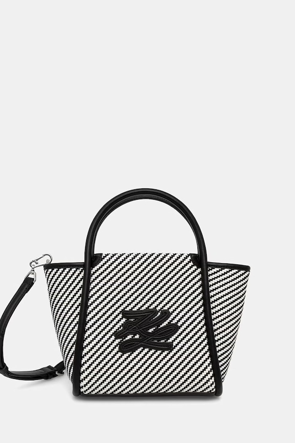 Karl Lagerfeld torebka crossbody damska pleciona K/AUTOGRAPH biały B3W30314