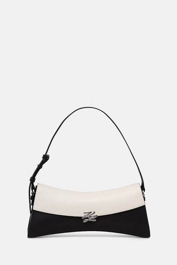 Karl Lagerfeld baguette torbica za žene kožna K/AUTOGRAPH crna B3W30318