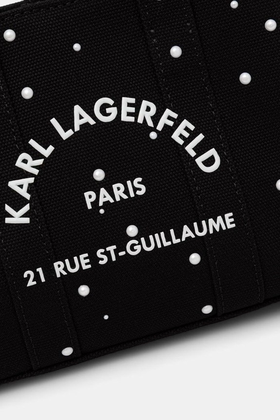 Karl Lagerfeld crossbody torba za žene pamučna K/RSG crna B3W50025
