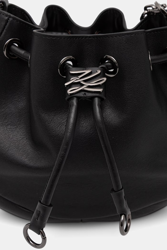 Karl Lagerfeld vrećasta torba za žene K/AUTOGRAPH crna B3W30052