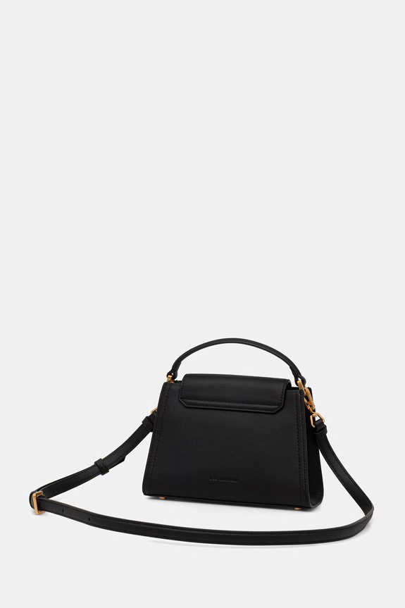 Dodaci Karl Lagerfeld crossbody torba za žene kožna K/SIGNATURE B3W30018 crna