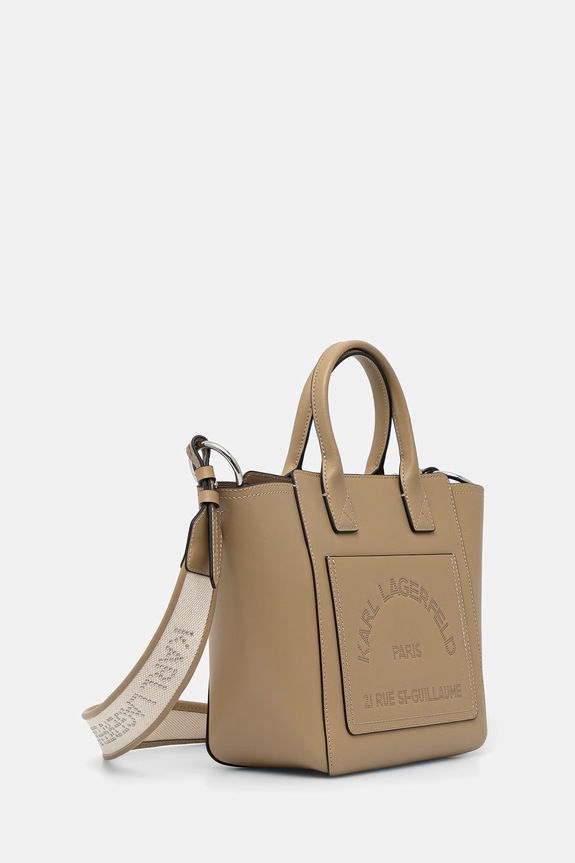 Karl Lagerfeld torebka damska skórzana B3W30093 beżowy AW26