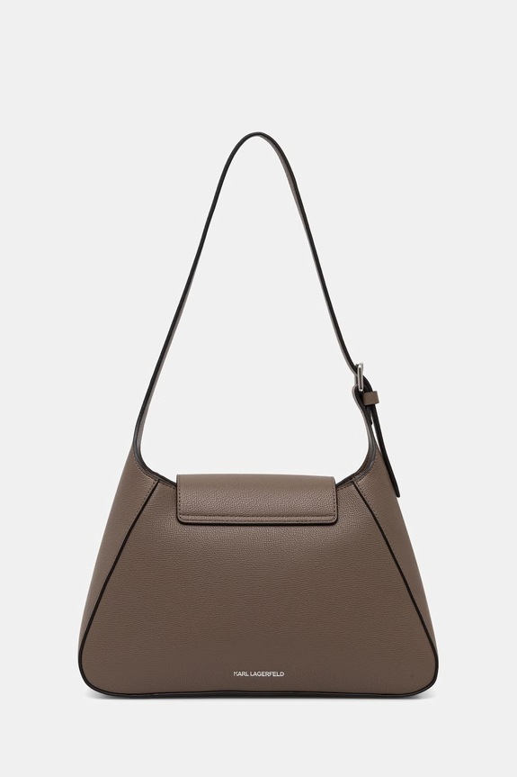 Akcesoria Karl Lagerfeld torebka hobo damska z imitacji skóry K/RSG B3W30113 brązowy