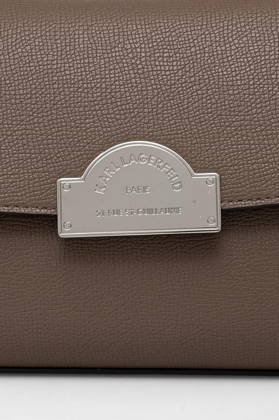 Akcesoria Karl Lagerfeld torebka crossbody damska z imitacji skóry K/RSG B3W30114 brązowy