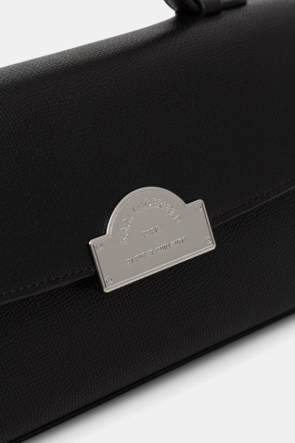 Karl Lagerfeld crossbody torba za žene od imitacije kože K/RSG crna B3W30114