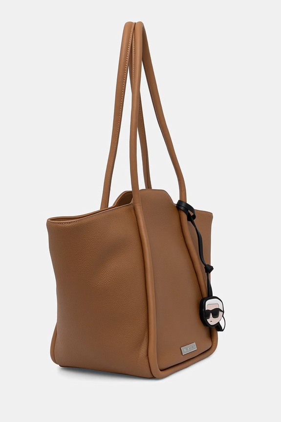 Karl Lagerfeld tote torba za žene od imitacije kože IKON B3W30116 smeđa AW26
