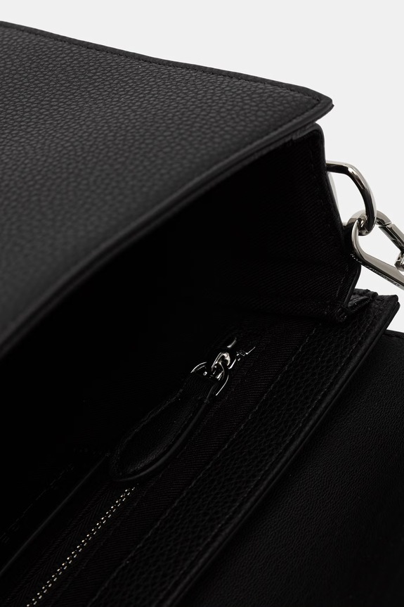 Karl Lagerfeld crossbody torba za žene od imitacije kože IKON B3W30125 crna