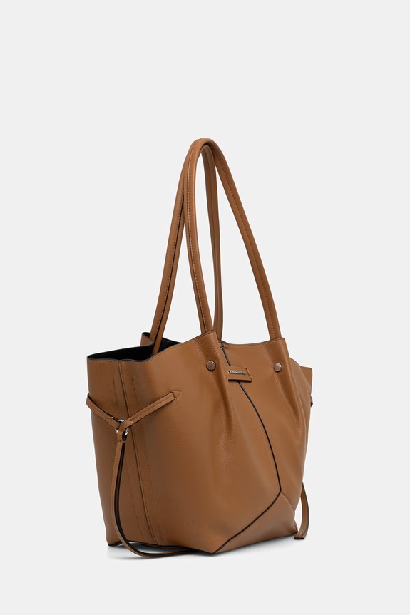 Karl Lagerfeld torebka tote damska z imitacji skóry B3W30347 brązowy AW26