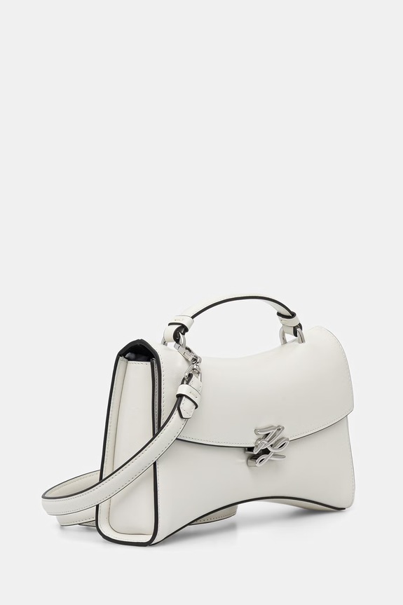Karl Lagerfeld torebka crossbody damska skórzana K/AUTOGRAPH B3W30270 biały AW26
