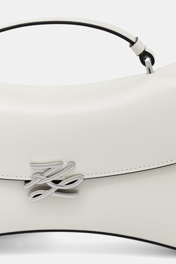 Karl Lagerfeld torebka crossbody damska skórzana K/AUTOGRAPH biały B3W30270