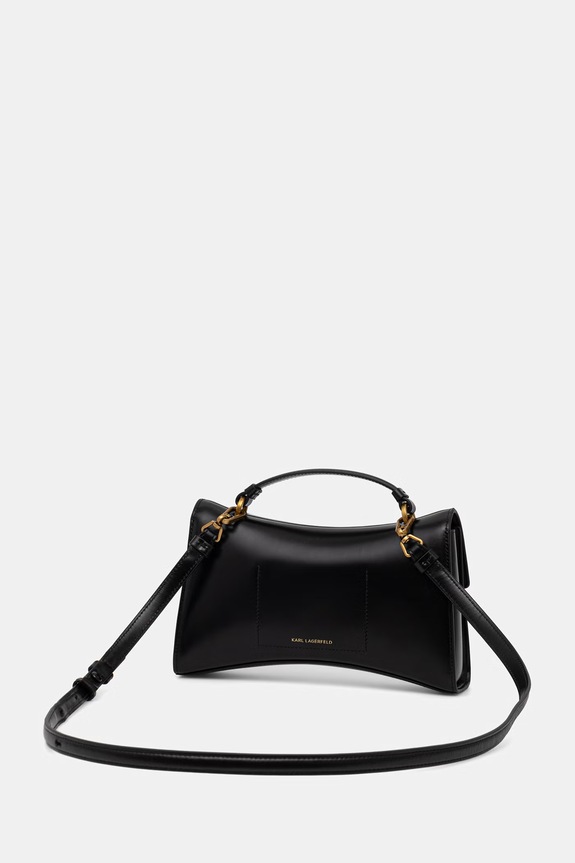 Dodaci Karl Lagerfeld crossbody torba za žene kožna K/AUTOGRAPH B3W30270 crna