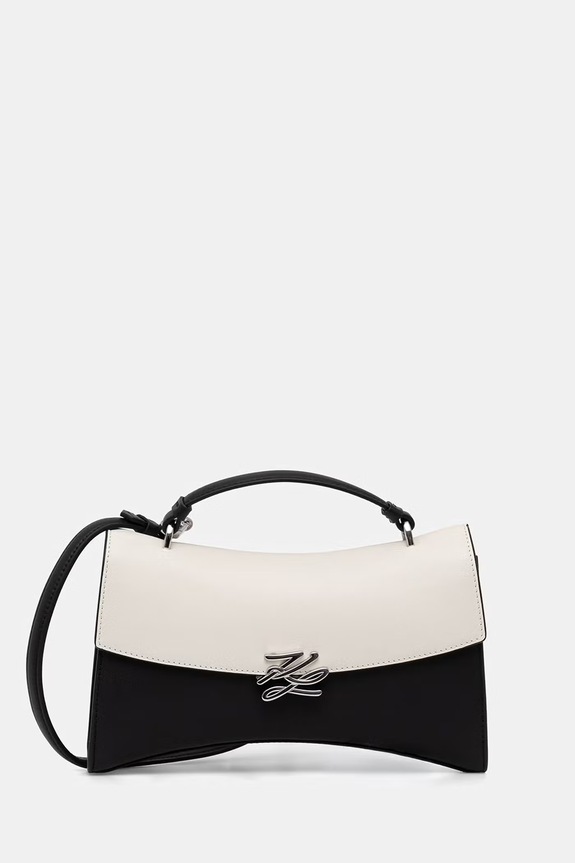 Karl Lagerfeld baguette torbica za žene kožna K/AUTOGRAPH crna B3W30317