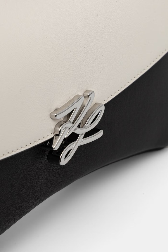 Karl Lagerfeld baguette torbica za žene kožna K/AUTOGRAPH crna B3W30317