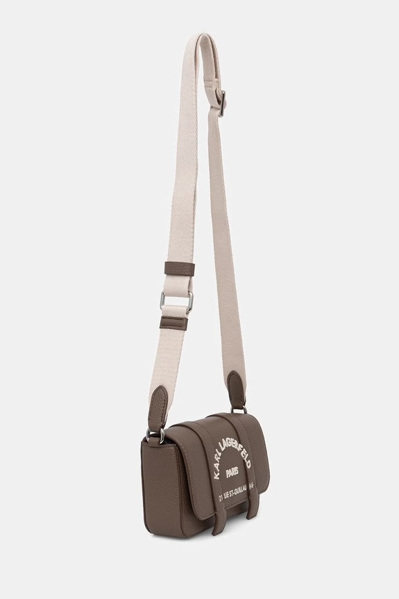 Karl Lagerfeld torebka crossbody damska z imitacji skóry K/RSG B3W30342 brązowy AW26