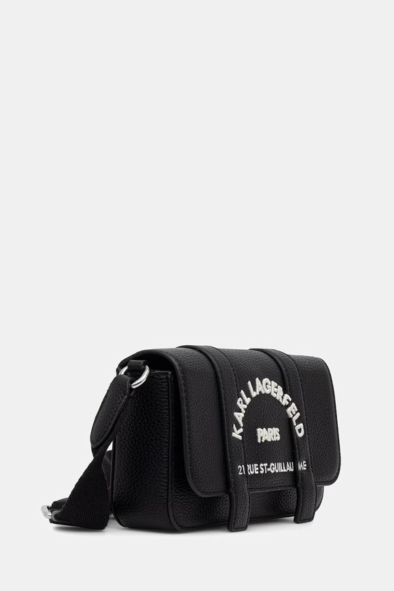 Karl Lagerfeld torebka crossbody damska z imitacji skóry K/RSG B3W30342 czarny AW26
