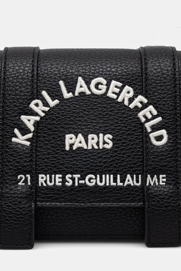 Karl Lagerfeld torebka crossbody damska z imitacji skóry K/RSG czarny B3W30342